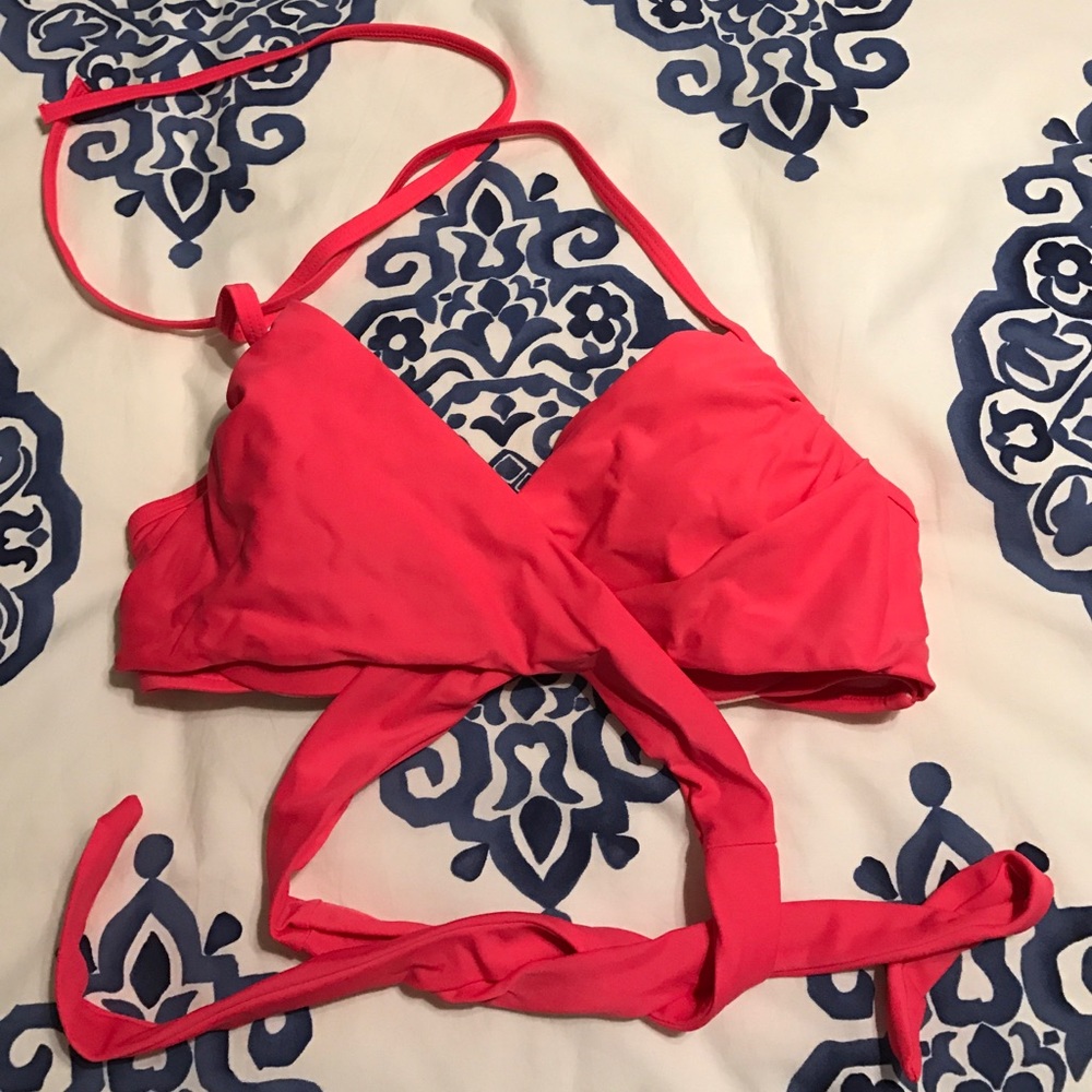 Coral  Victoria's Secret wrap bikini top