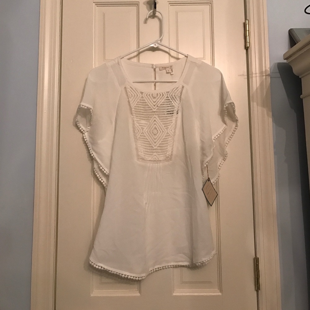 White top from Anthropologie