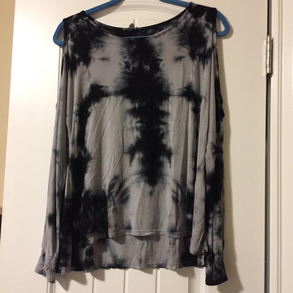 American eagle top tie die off the shoulder top