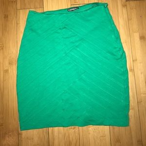 Green stretch express skirt