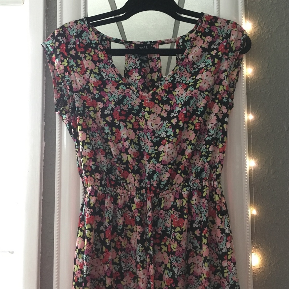 Colorful flower spring dress