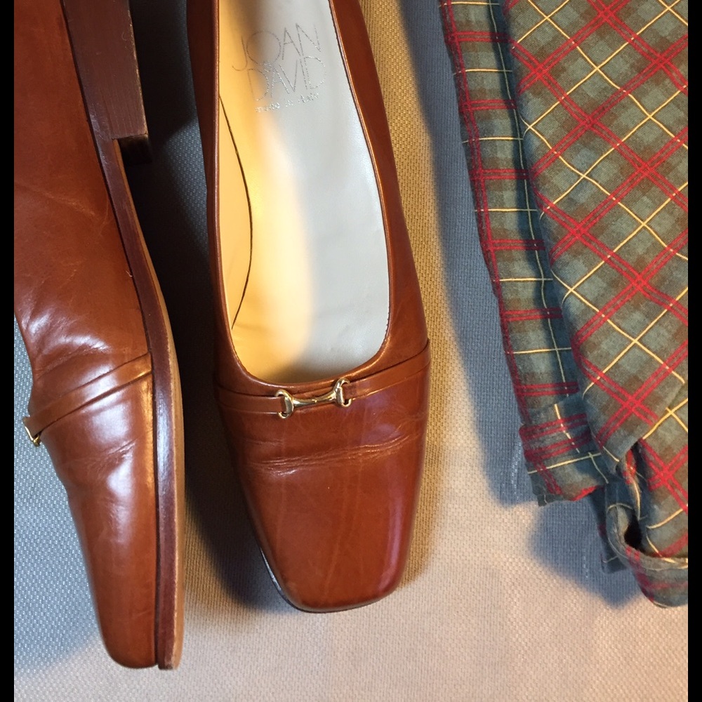 Tan Bit Buckle Loafers