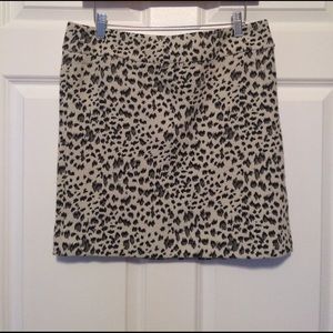 EUC Loft animal print skirt