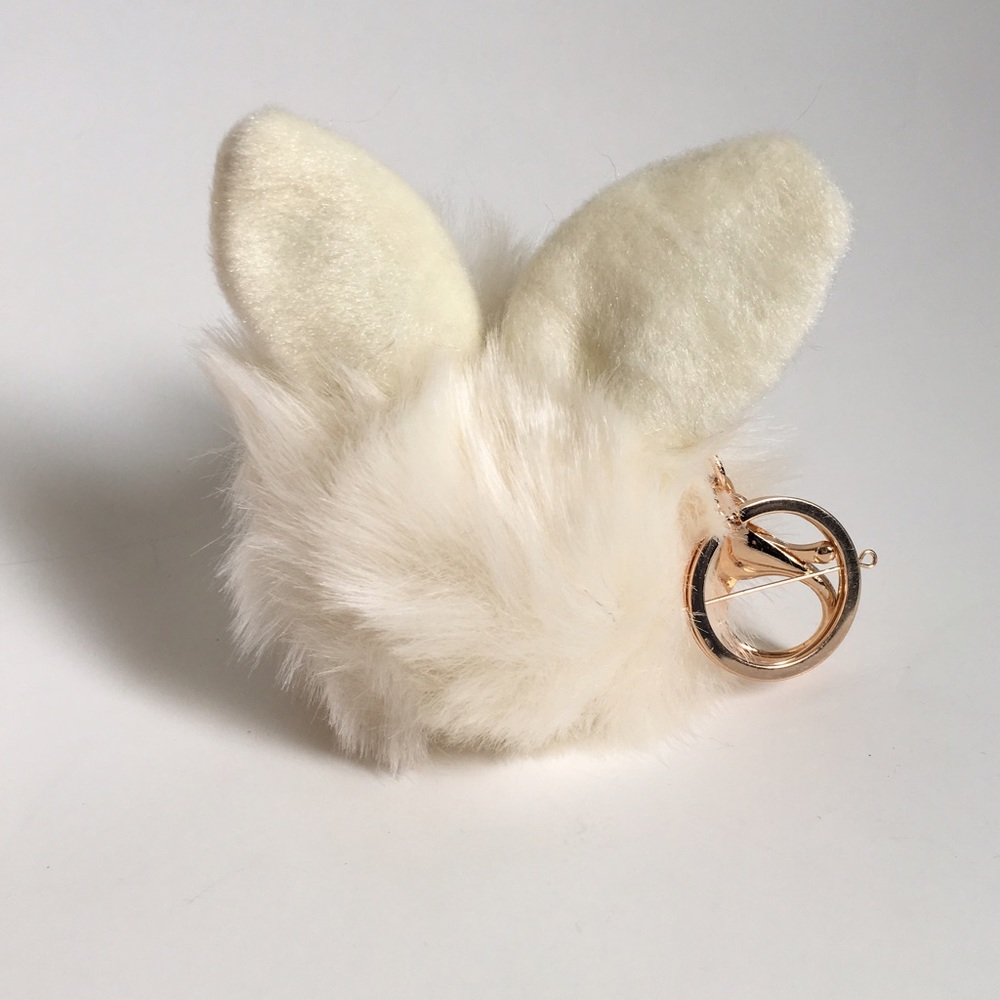 Faux Rabbit Keychain Purse Charm