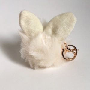 Faux Rabbit Keychain Purse Charm