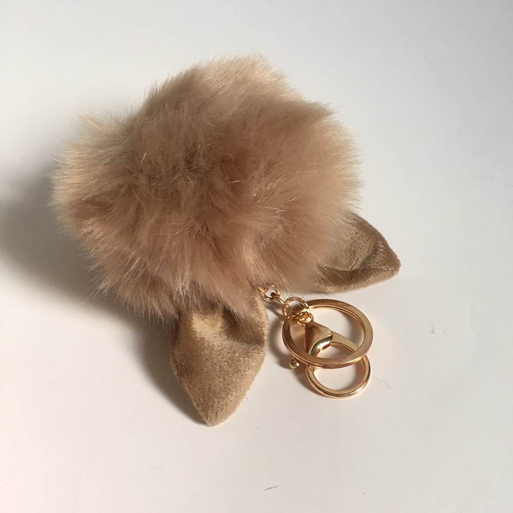 Faux Rabbit Keychain Purse Charm - Picture 2 of 3