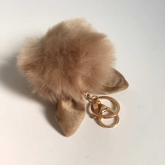 Faux Rabbit Keychain Purse Charm - Picture 2 of 3