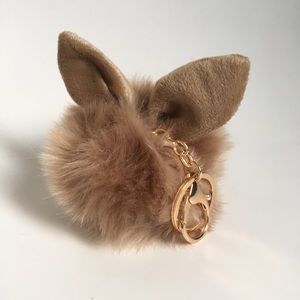 Faux Rabbit Keychain Purse Charm