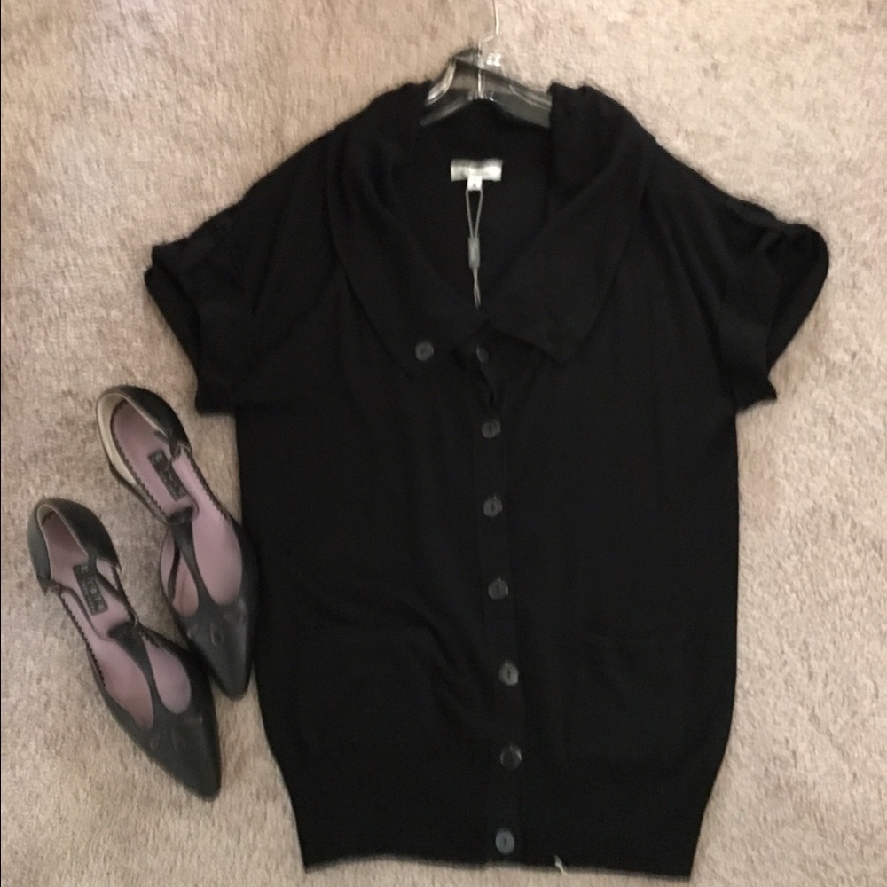 🖤BLACK TOP, WIDE COLLAR