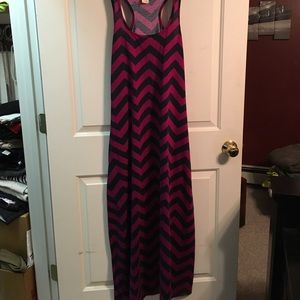 Purple navy maxi dress