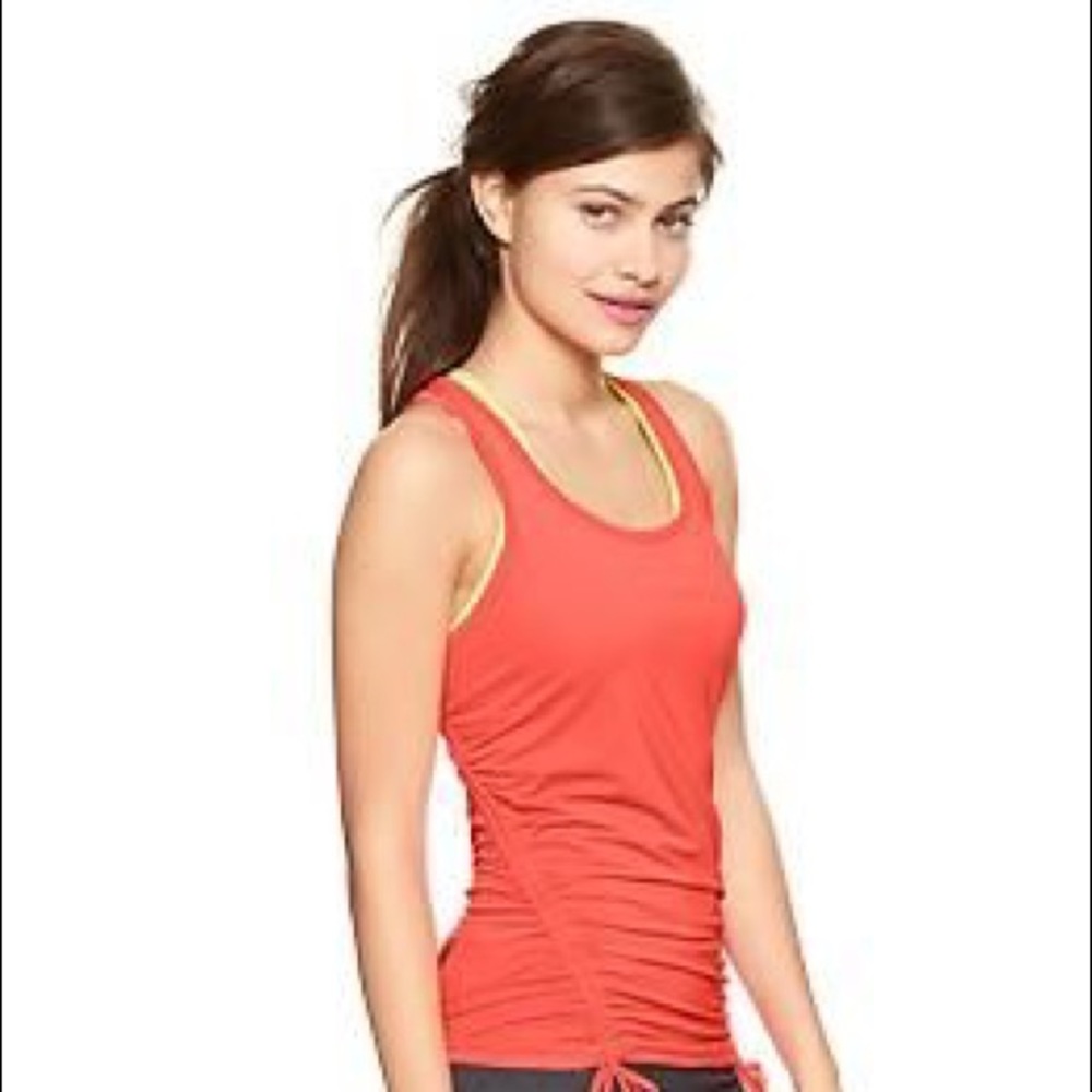 Gap fit neon orange tunic tank