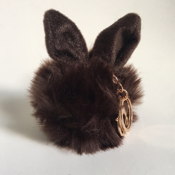 Faux Rabbit Keychain Purse Charm - Picture 1 of 3