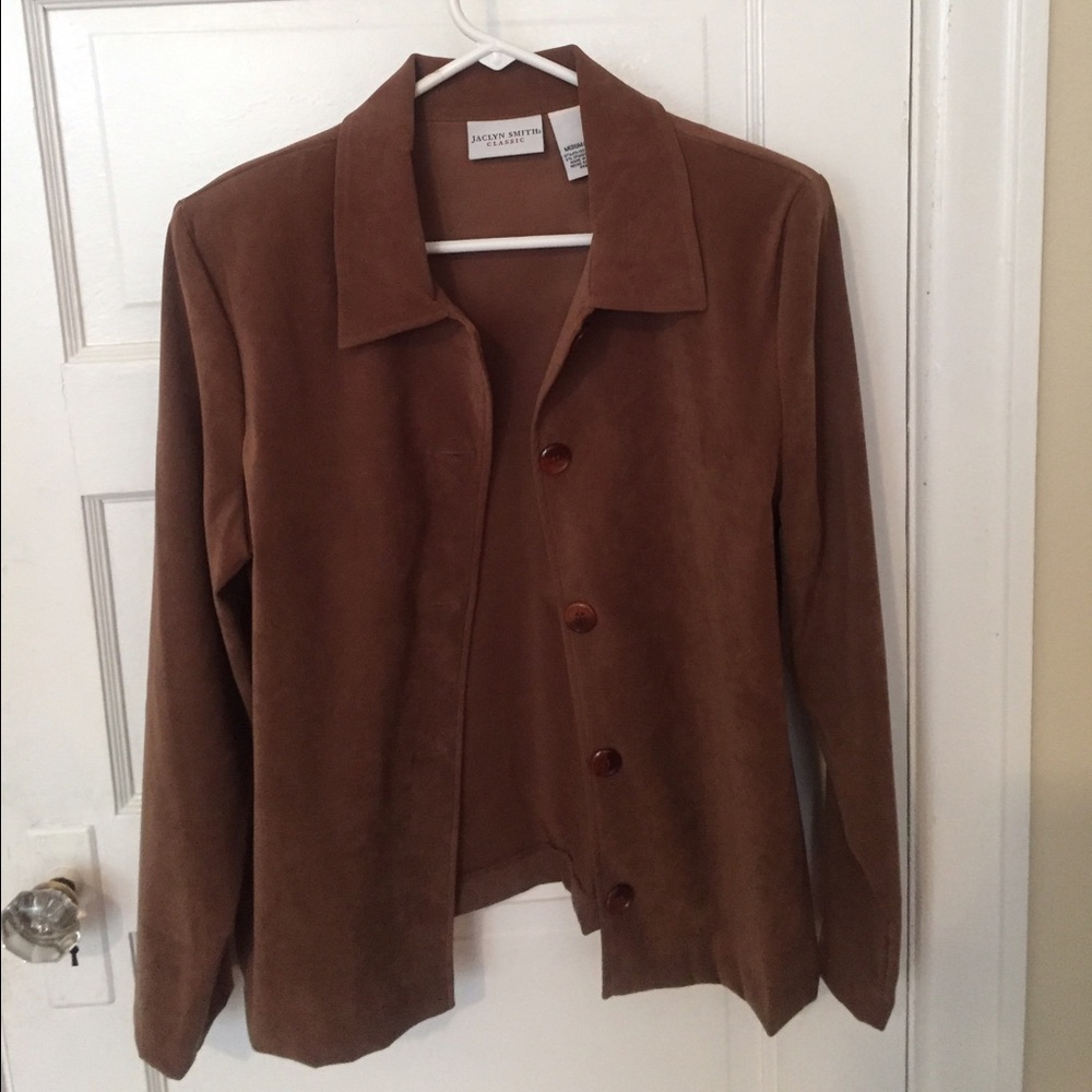 Brown suede blazer