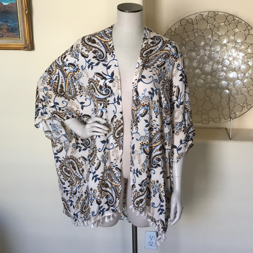 Paisley Fringe Cardi/Cover up