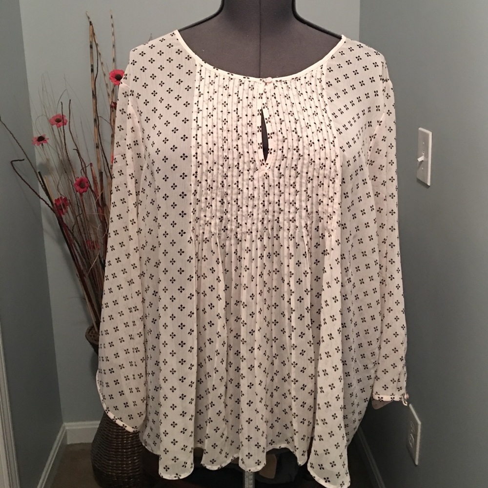Pink/black Patterned Smock
