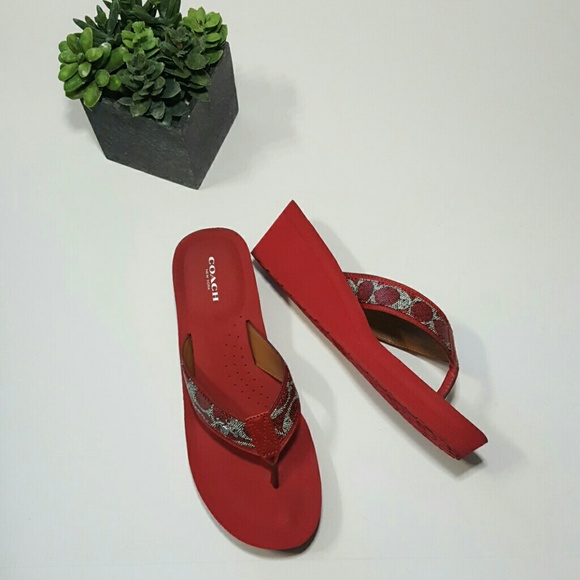 coach jolene flip flops