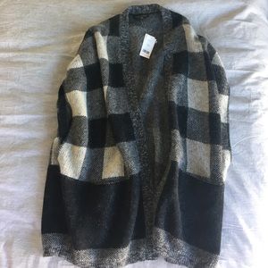 Banana Republic plaid wool oversized vest