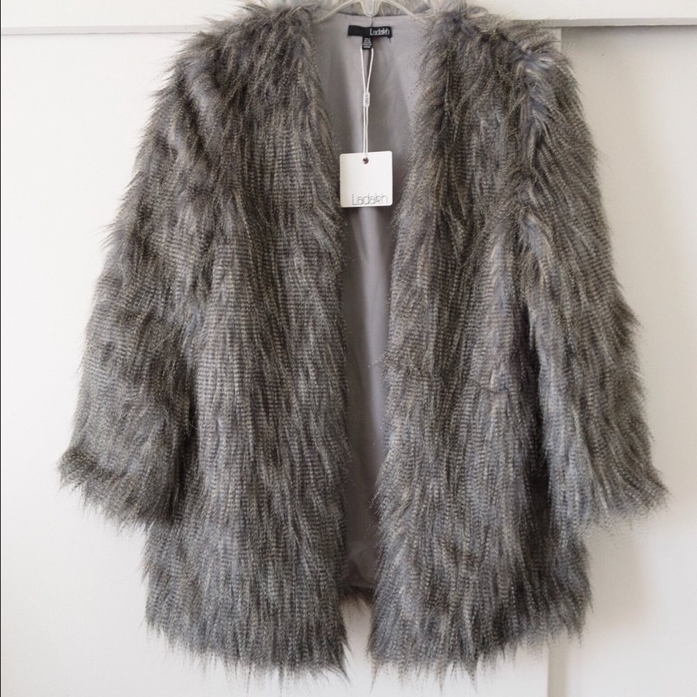 New Faux Fur Jacket by Ladakh (size 4)