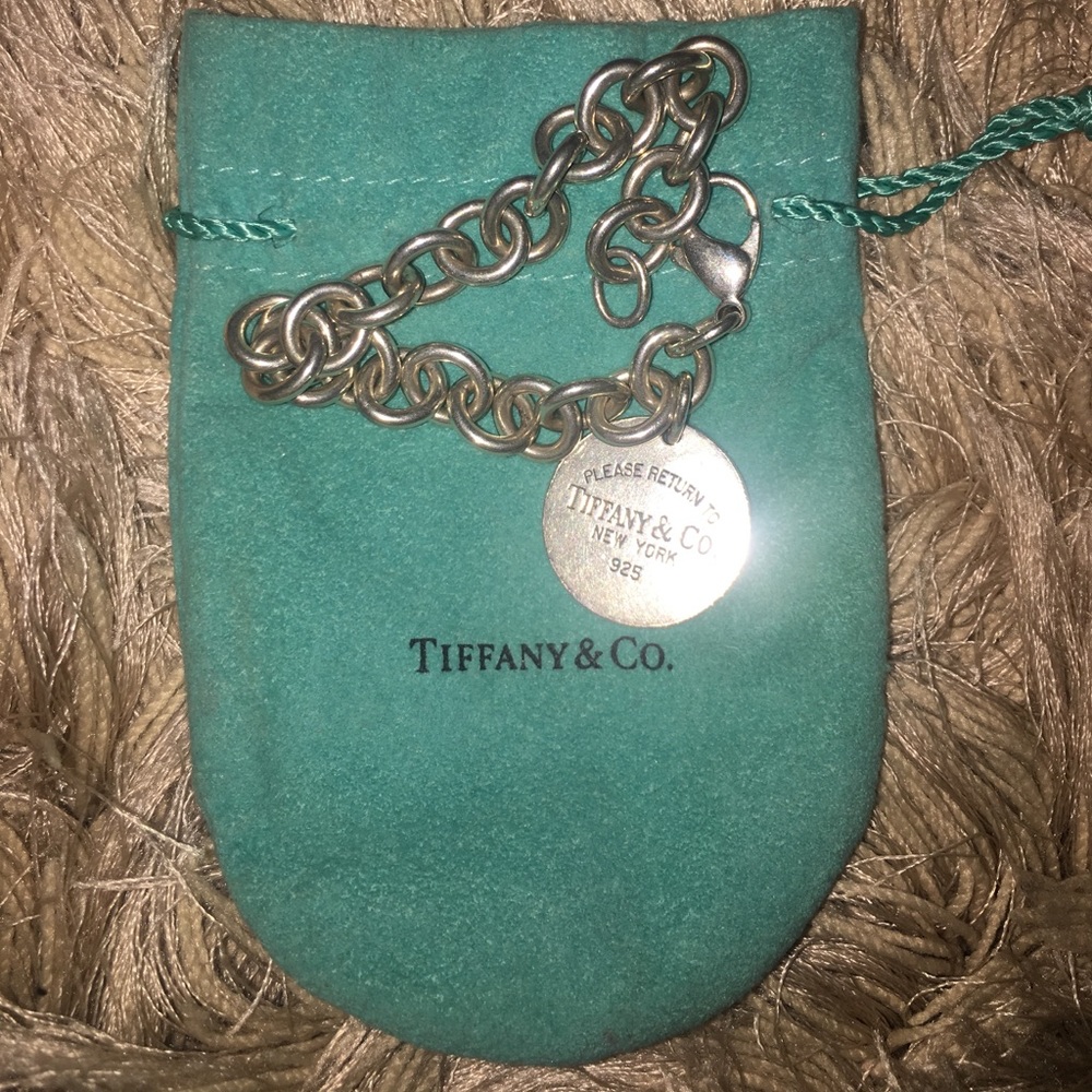 Tiffany Round Tag Bracelet (Sterling Silver)