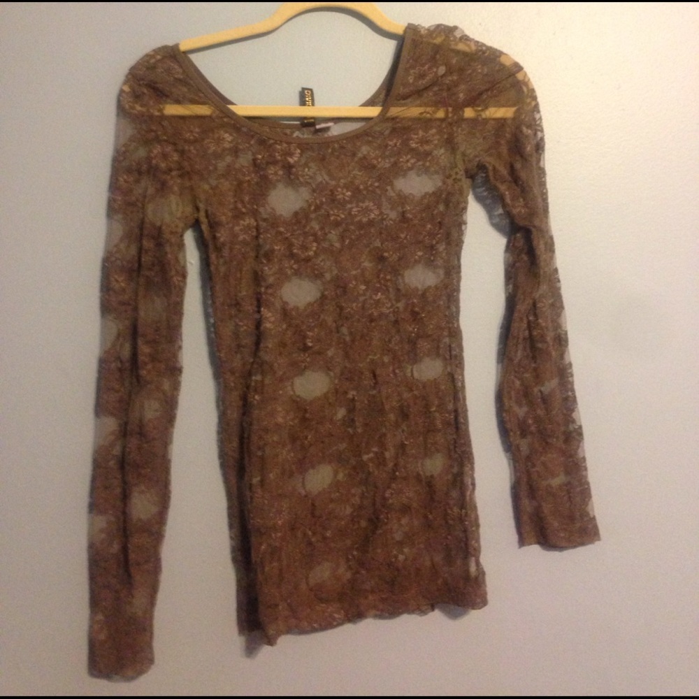 Lace long sleeve shirt