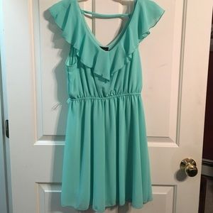 Mint ruffle dress