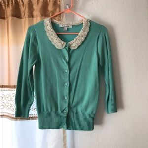 Mint cardigan sweater