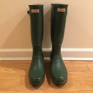 Green HUNTER rain boots $75
