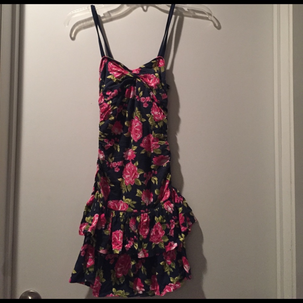 AF kids heather navy Floral sundress