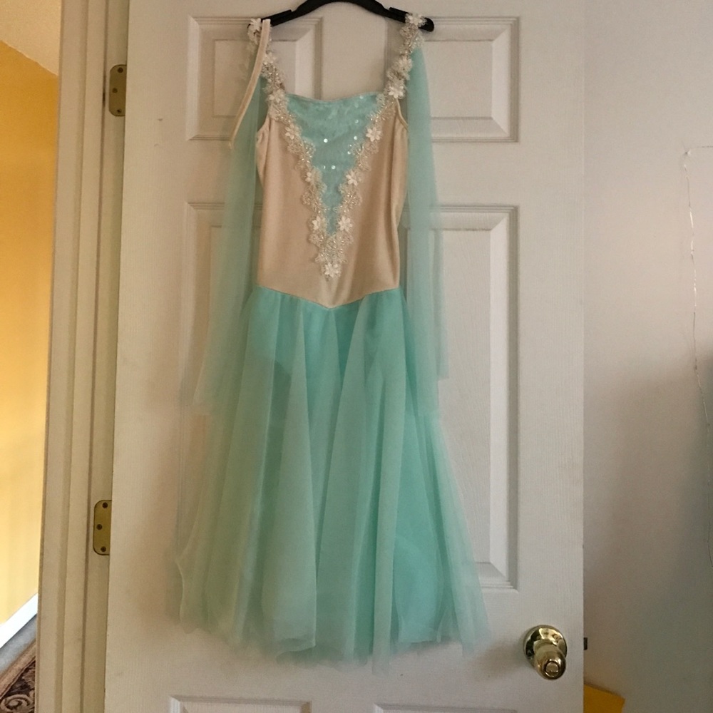 Beautiful Blue and Off White Dress