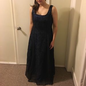 Navy blue prom dress