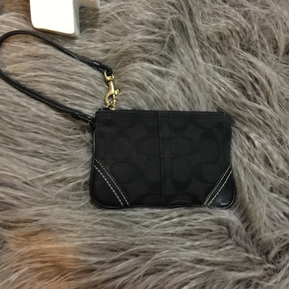 Black coach wristlet