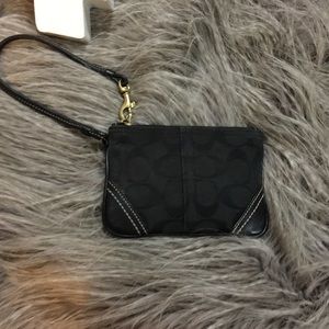 Black coach wristlet