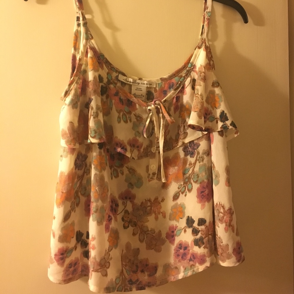 Floral sheer tank