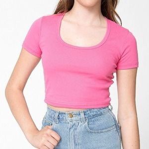 American Apparel Baby Rib Crop T