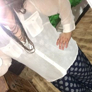 Sheer White Blouse