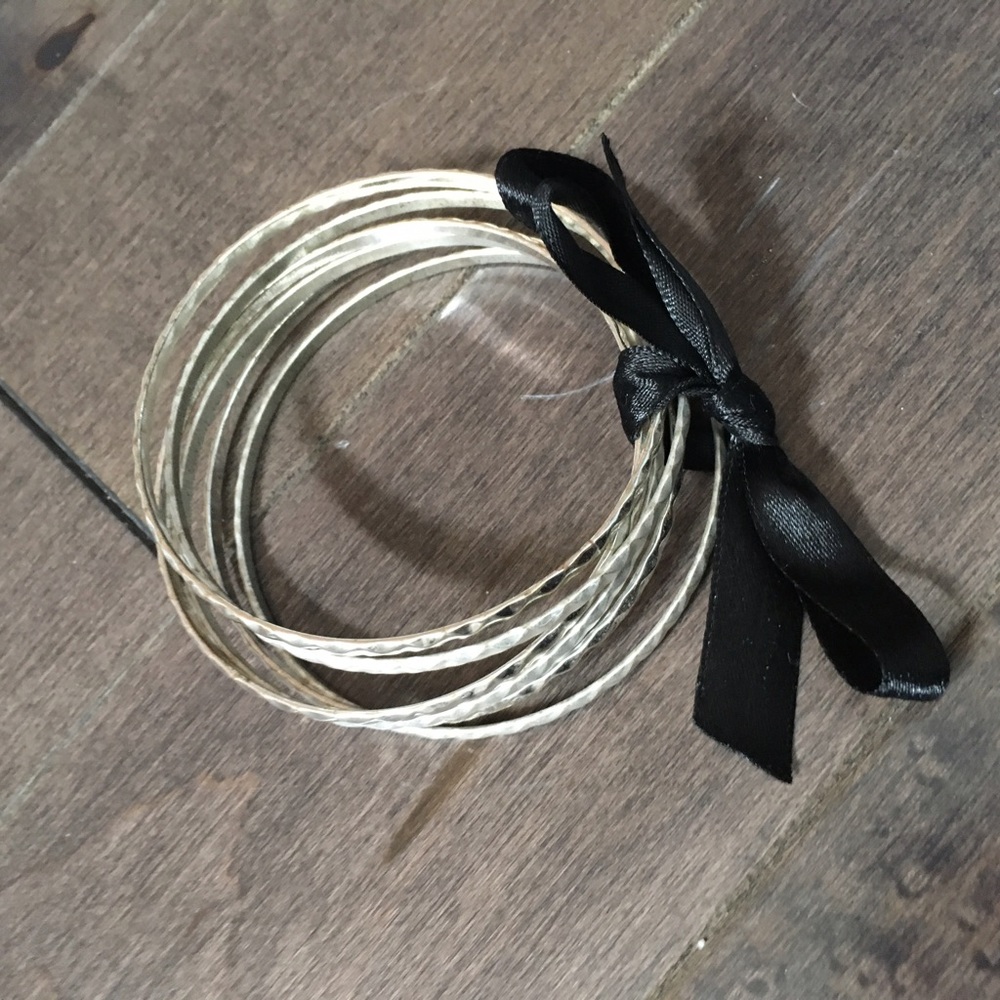 Silver Bangle Set - Picture 2 of 3