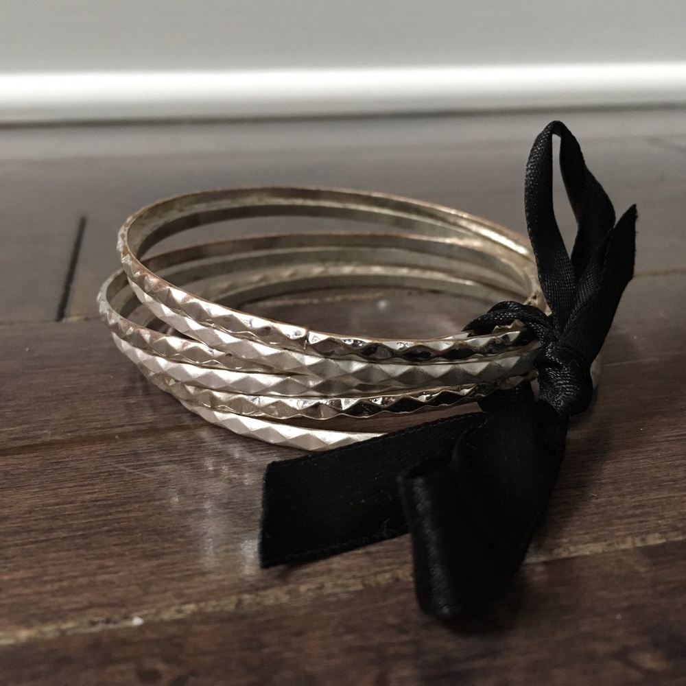 Silver Bangle Set - Picture 3 of 3