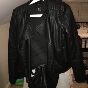 Black leather jacket