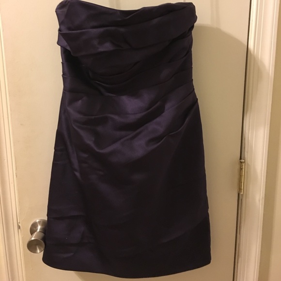 Dark purple cocktail or bridesmaid dress - Picture 2 of 4