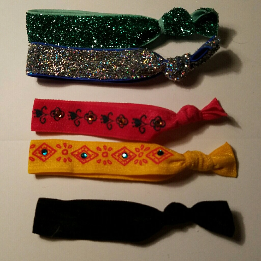 Set of 5 Designed Hair Elastics/Bracelets