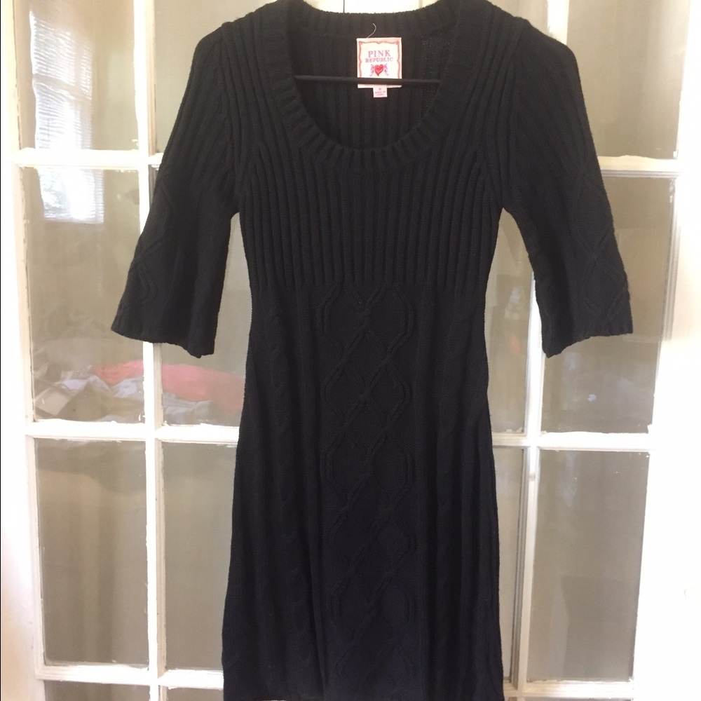 Pink Republic Cable Knit Sweater Dress