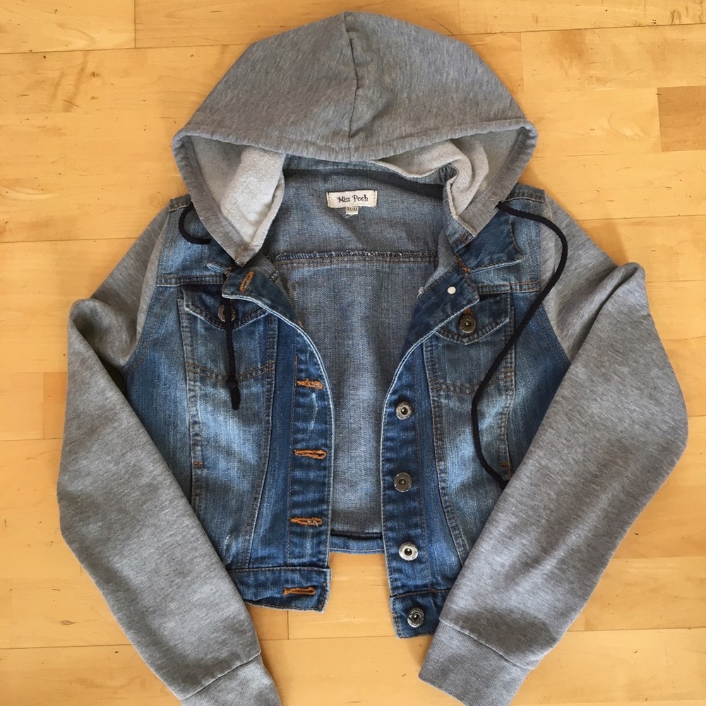 Jean Jacket with attached hood