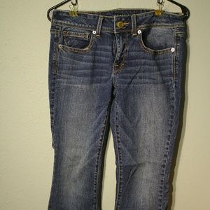 AE Kick Boot jeans, size 6 short