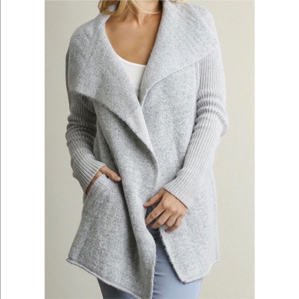 LAST ONE!! Open Front Double Breasted Cardigan - Picture 2 of 4