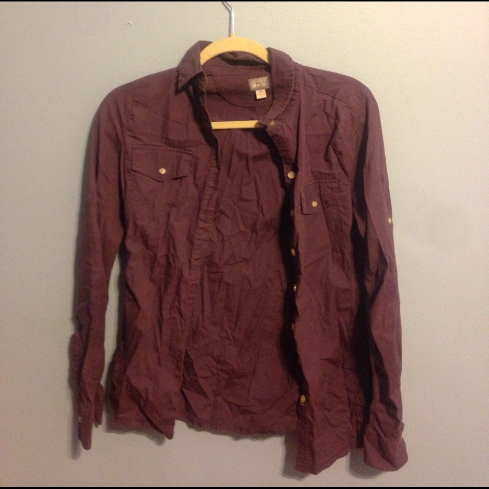 Purple button up shirt