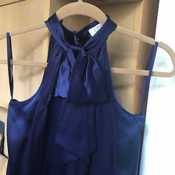 Navy silk dress - Picture 2 of 3