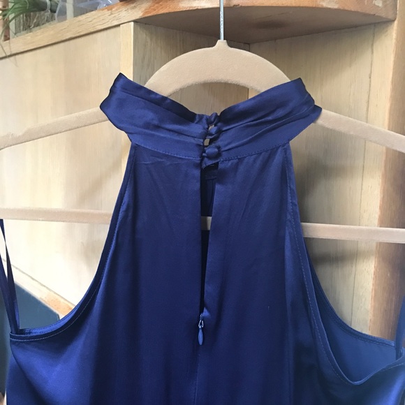 Navy silk dress - Picture 3 of 3