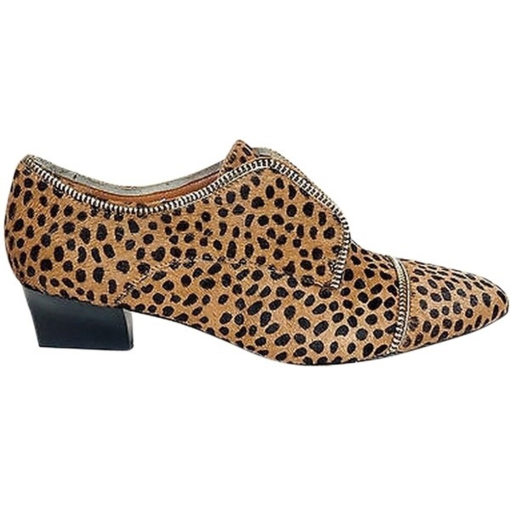 Rebecca minkoff leopard zipper loafer