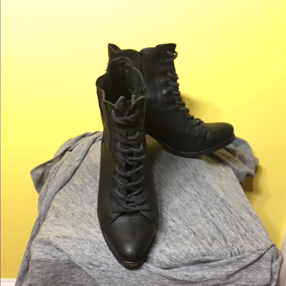 All Saints lace up witch boots