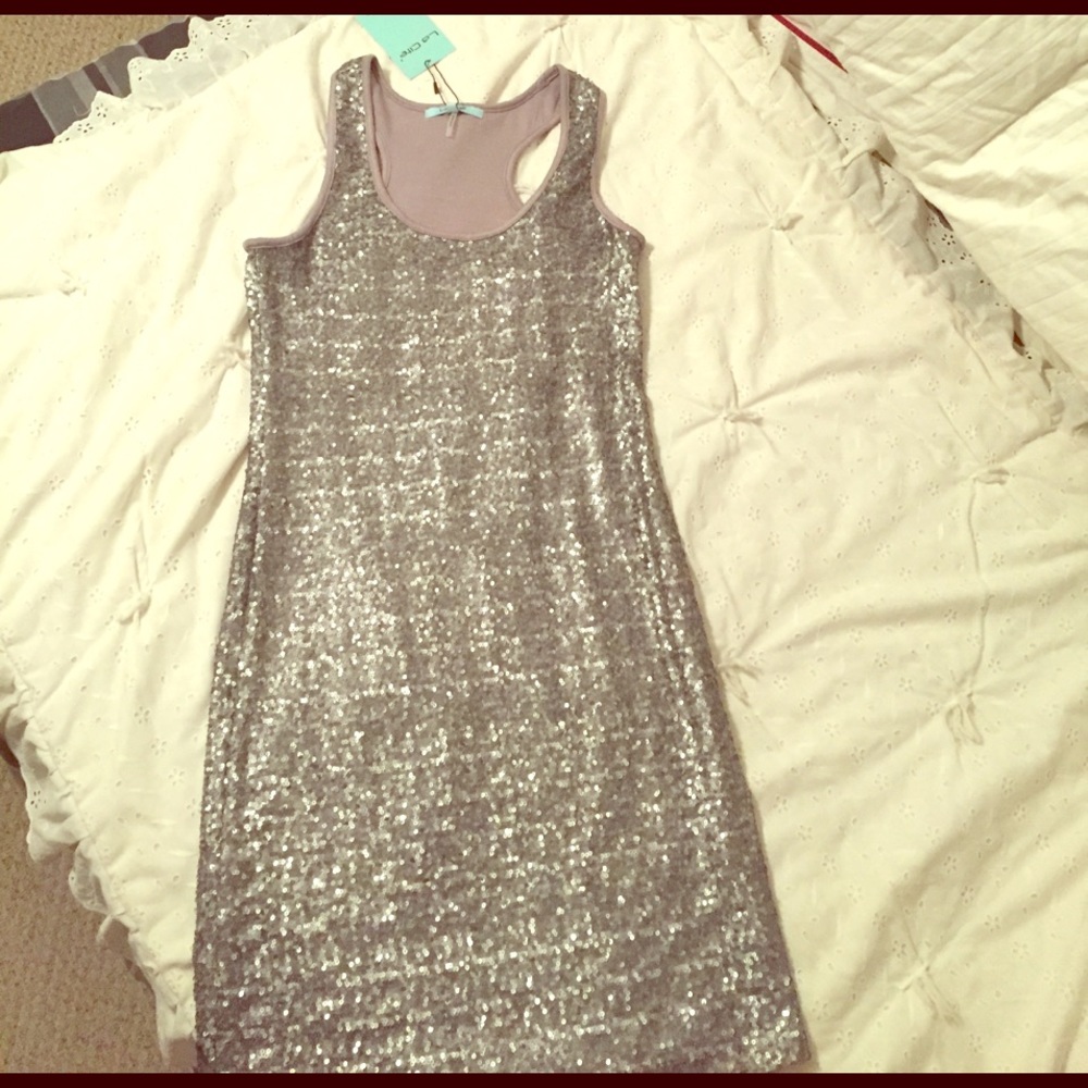 La Cite Sequin Racerback dress